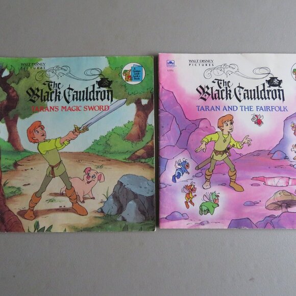 Vintage (2)  Black Cauldron Disney Taran Golden Look Books - Picture 1 of 6